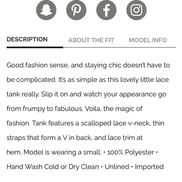 Black Lace Tank Top size S - Picture 6 of 13